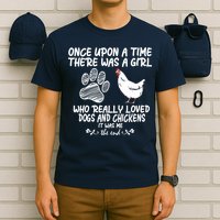 Funny Chicken Shirts For Women Funny Dog Tee Farmer T-Shirt