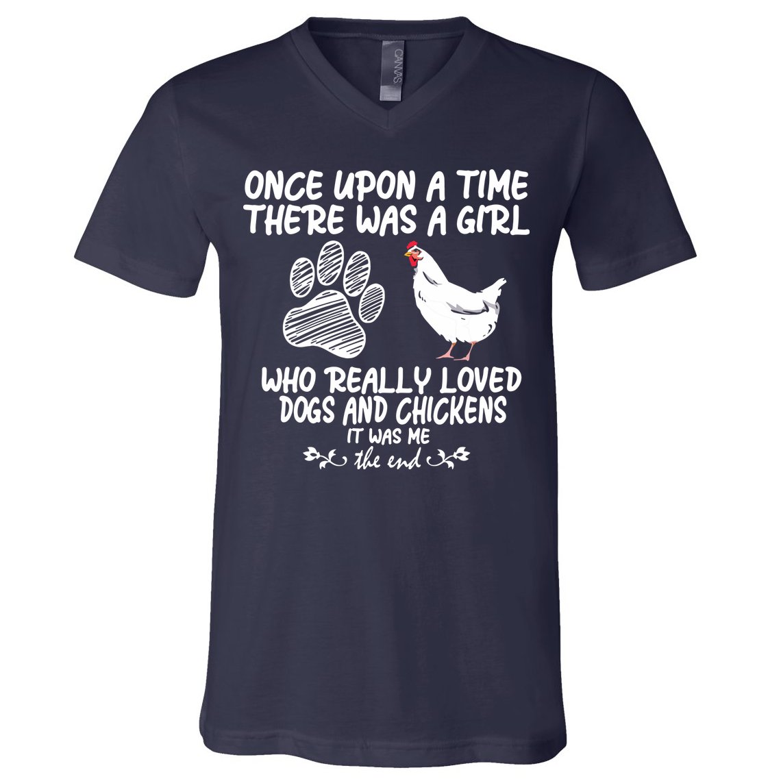 Funny Chicken Shirts For Women Funny Dog Tee Farmer V-Neck T-Shirt