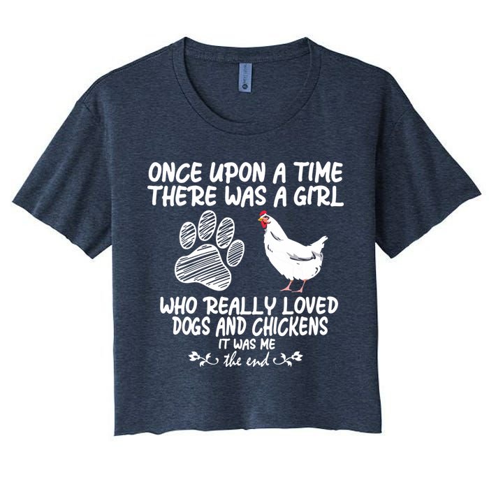 Funny Chicken Shirts For Women Funny Dog Tee Farmer Women's Crop Top Tee
