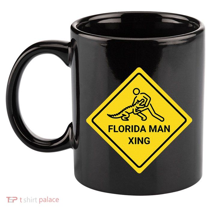 Florida Crossing Sign 11oz C Handle Ceramic Mug
