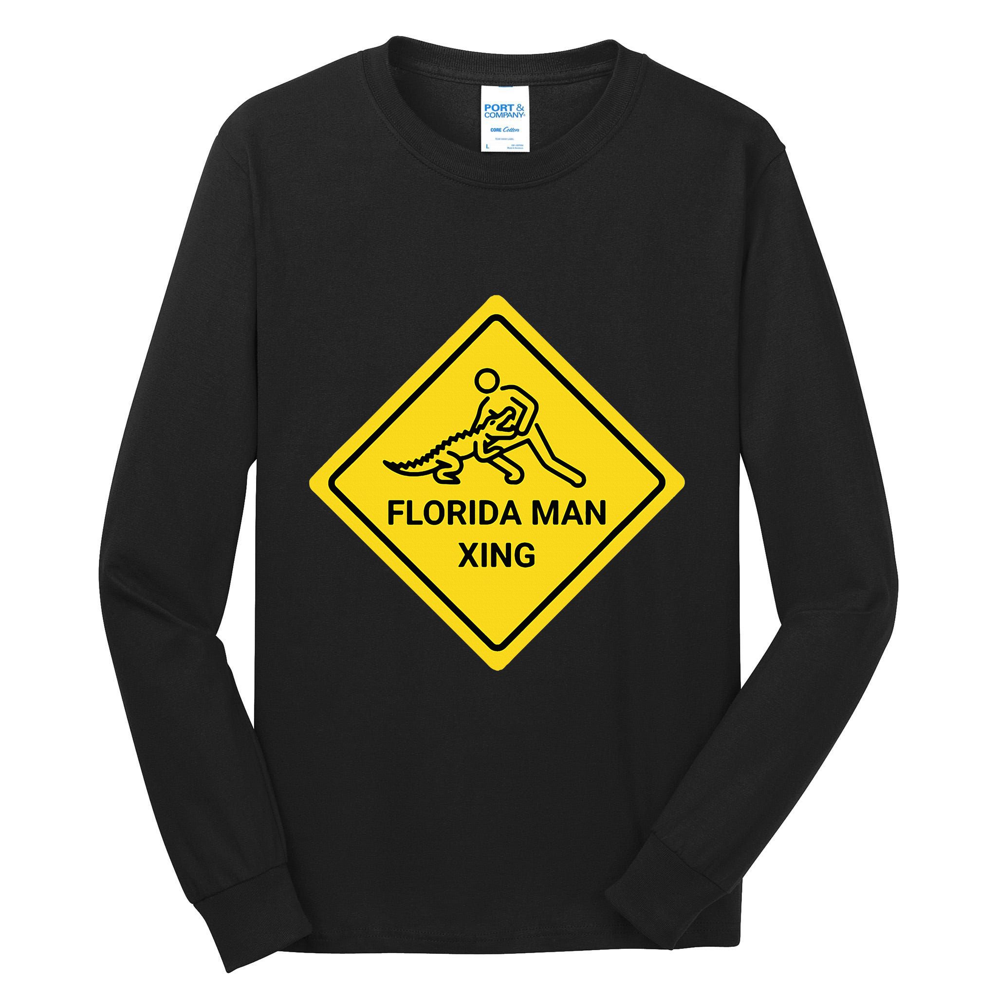 Florida Crossing Sign Tall Long Sleeve T-Shirt