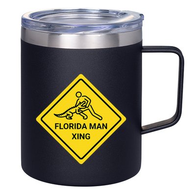 Florida Crossing Sign 12oz Stainless Steel Coffee Mug
