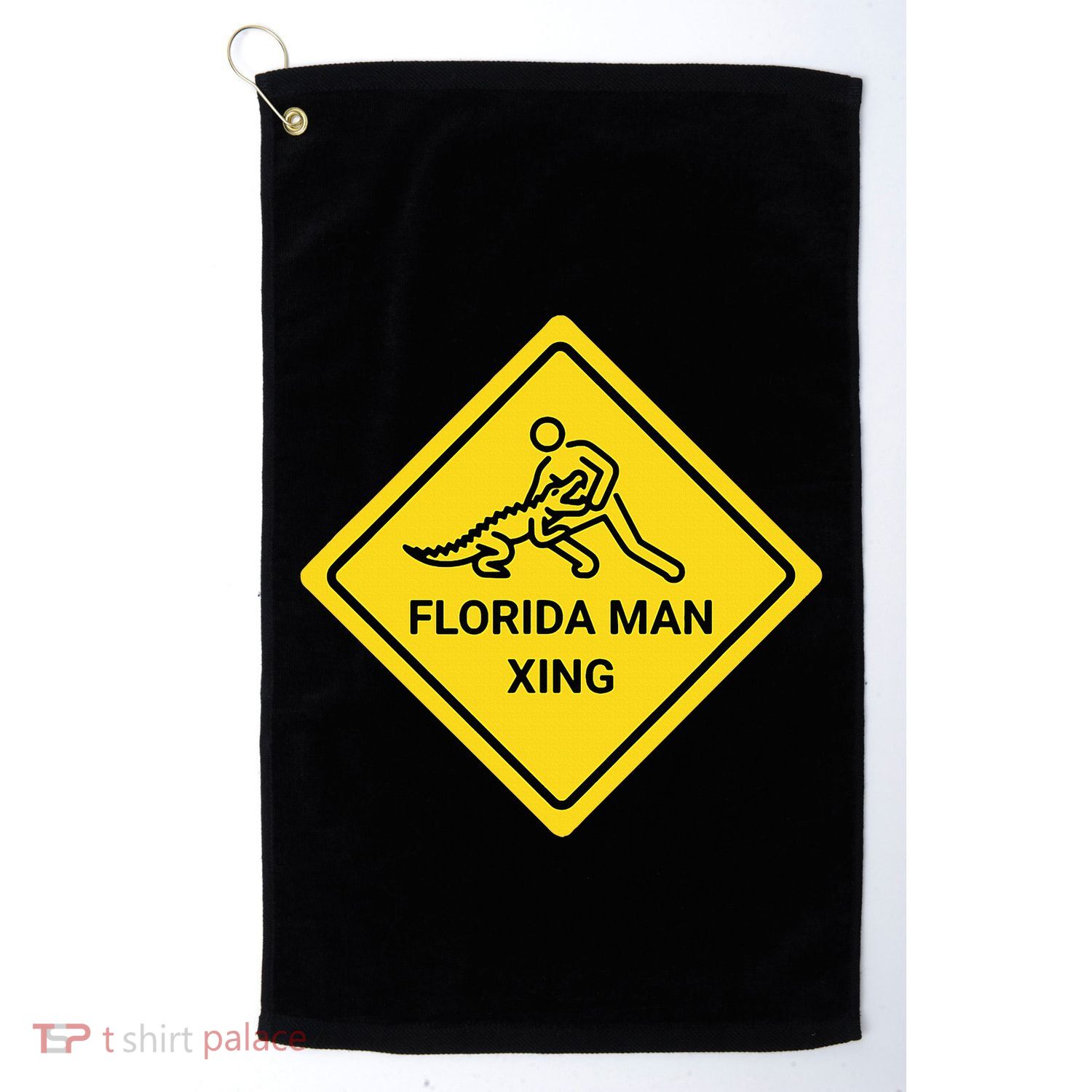 Florida Crossing Sign Golf Towel