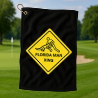 Florida Crossing Sign Golf Towel