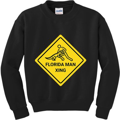 Florida Crossing Sign Kids Sweatshirt