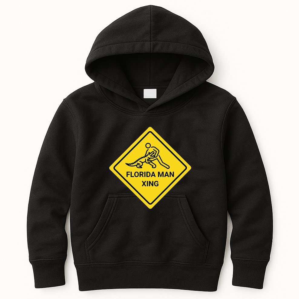 Florida Crossing Sign Kids Hoodie