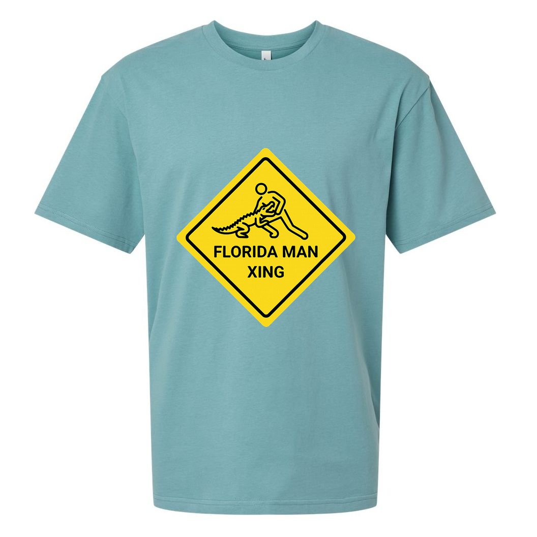 Florida Crossing Sign Sueded Cloud Jersey T-Shirt