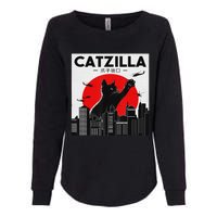 Funny Cat Shirt Catzilla Cat Gift Womens California Wash Sweatshirt