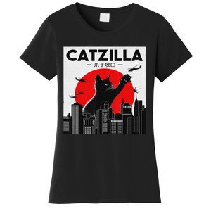 Funny Cat Shirt Catzilla Cat Gift Women's T-Shirt