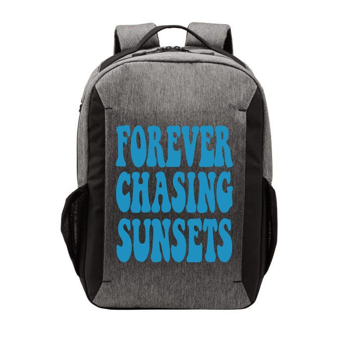 Forever Chasing Sunsets Retro Summer Vector Backpack