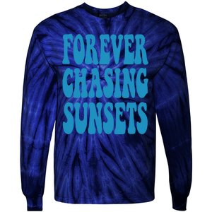 Forever Chasing Sunsets Retro Summer Tie-Dye Long Sleeve Shirt