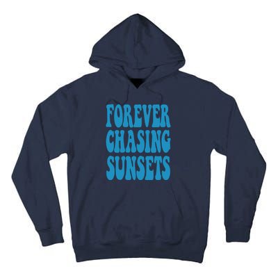 Forever Chasing Sunsets Retro Summer Tall Hoodie