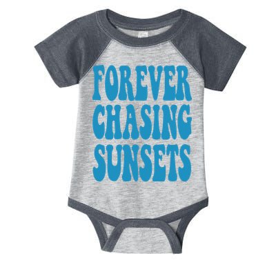 Forever Chasing Sunsets Retro Summer Infant Baby Jersey Bodysuit