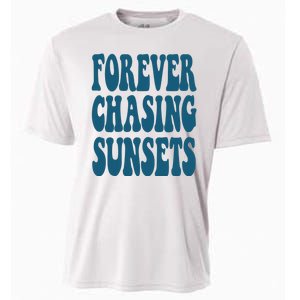 Forever Chasing Sunsets Retro Summer Cooling Performance Crew T-Shirt