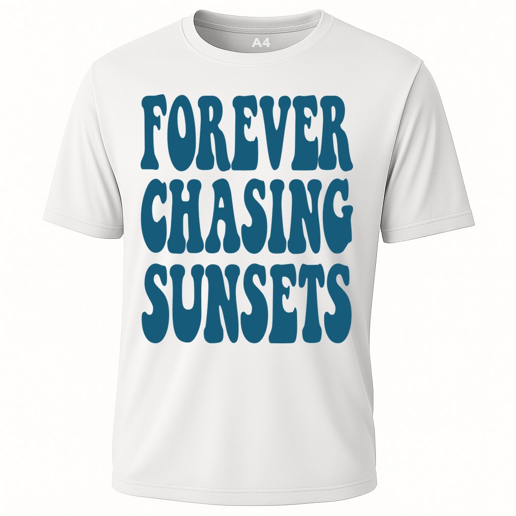 Forever Chasing Sunsets Retro Summer Performance Shirt