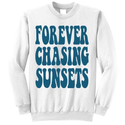 Forever Chasing Sunsets Retro Summer Sweatshirt
