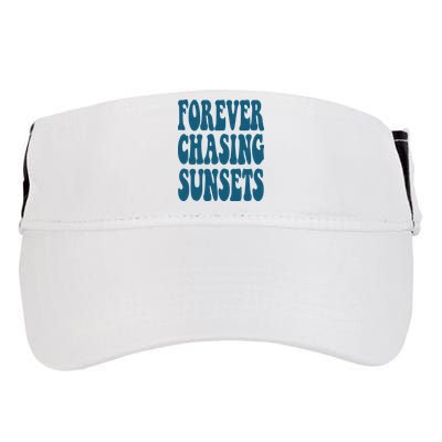 Forever Chasing Sunsets Retro Summer Adult Drive Performance Visor