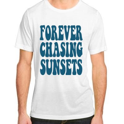 Forever Chasing Sunsets Retro Summer Adult ChromaSoft Performance T-Shirt