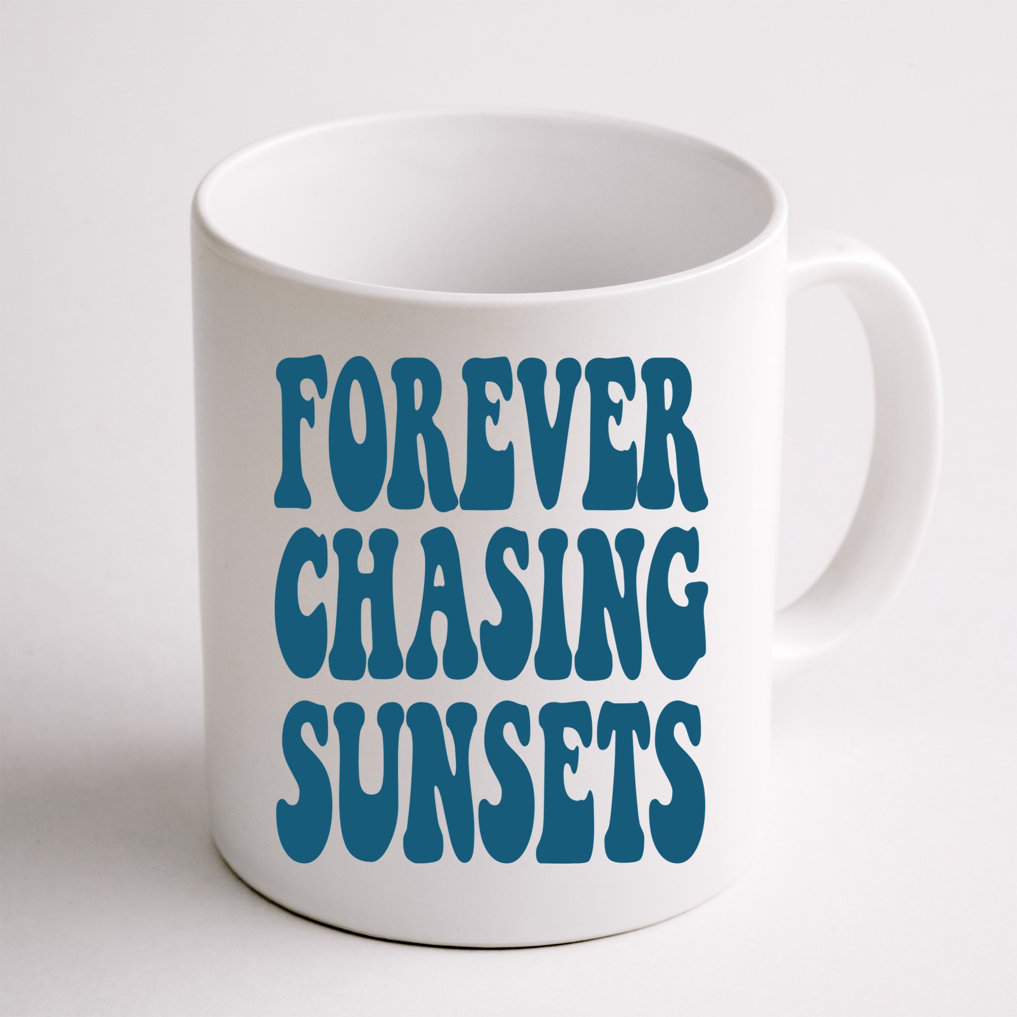 Forever Chasing Sunsets Retro Summer Mug