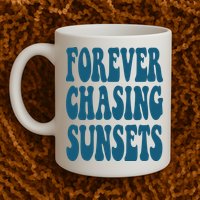 Forever Chasing Sunsets Retro Summer Mug