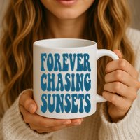 Forever Chasing Sunsets Retro Summer Mug