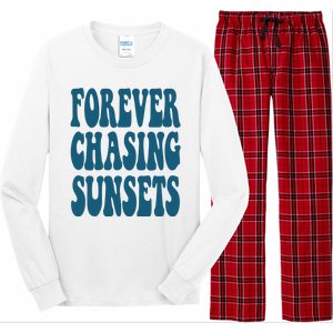 Forever Chasing Sunsets Retro Summer Long Sleeve Pajama Set