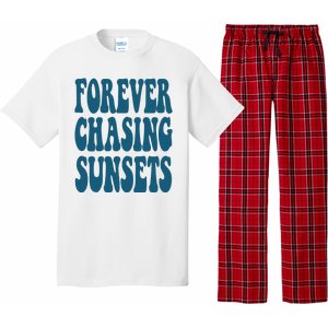 Forever Chasing Sunsets Retro Summer Pajama Set