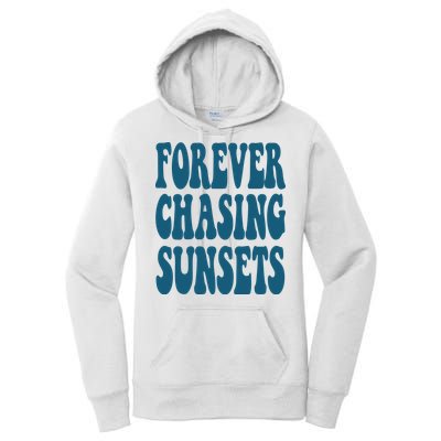 Forever Chasing Sunsets Retro Summer Women's Pullover Hoodie