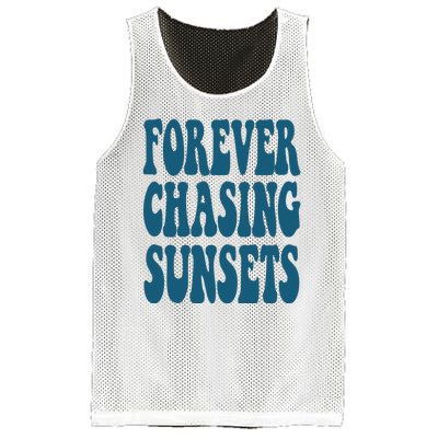 Forever Chasing Sunsets Retro Summer Mesh Reversible Basketball Jersey Tank