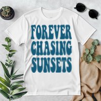 Forever Chasing Sunsets Retro Summer Premium T-Shirt