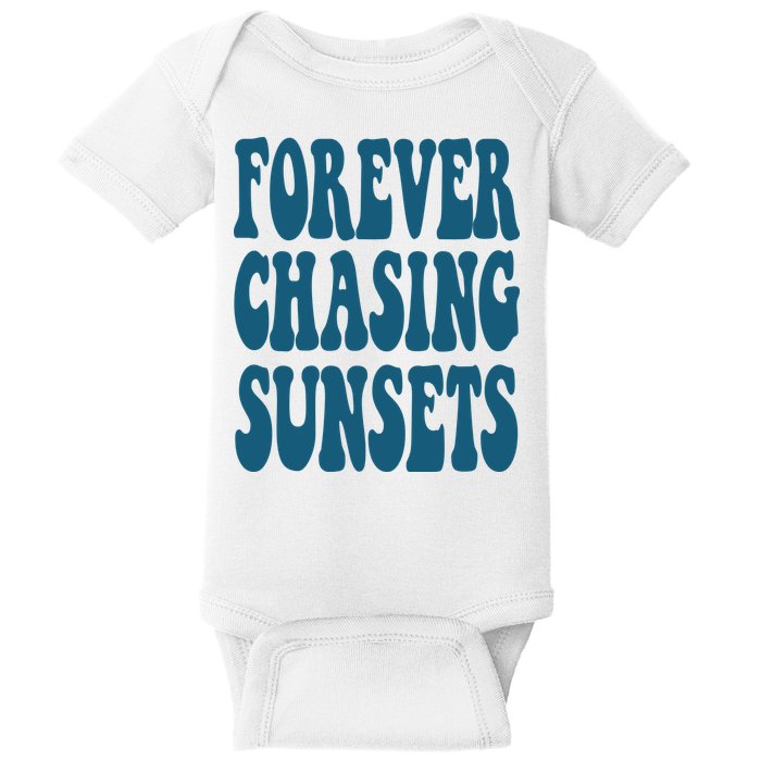 Forever Chasing Sunsets Retro Summer Baby Bodysuit