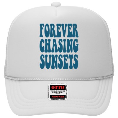Forever Chasing Sunsets Retro Summer Trucker Hat