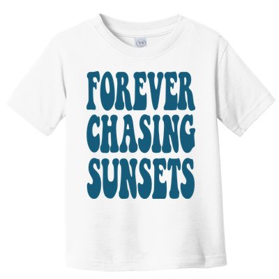 Forever Chasing Sunsets Retro Summer Toddler T-Shirt