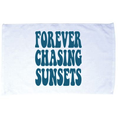 Forever Chasing Sunsets Retro Summer Microfiber Hand Towel