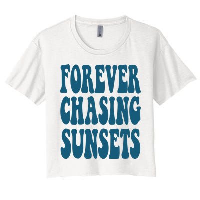 Forever Chasing Sunsets Retro Summer Crop Top
