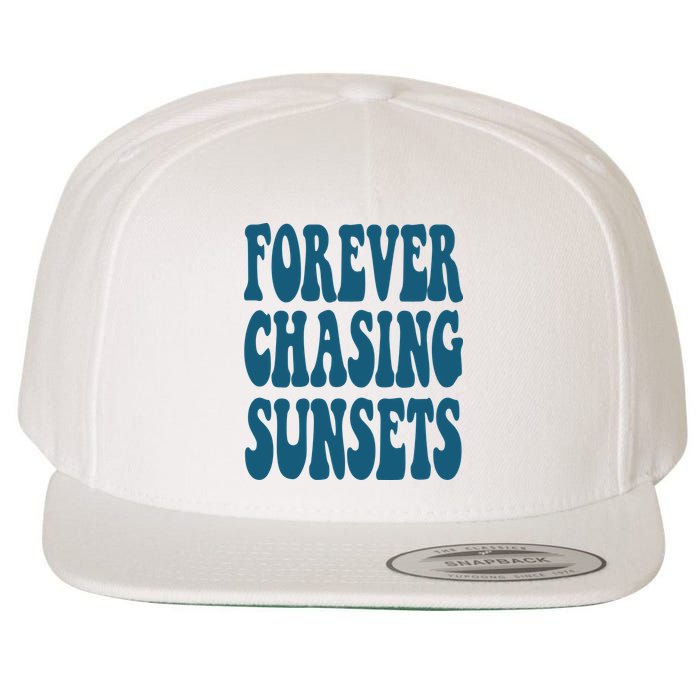 Forever Chasing Sunsets Retro Summer Wool Snapback Cap