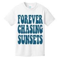 Forever Chasing Sunsets Retro Summer Kids T-Shirt