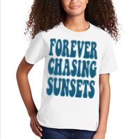 Forever Chasing Sunsets Retro Summer Kids T-Shirt