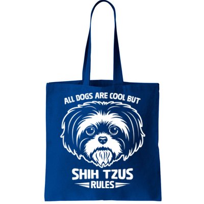 Funny Cute Shih Tzu Dog Rules Puppy Lover Funny Gift Tote Bag