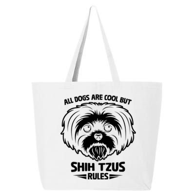 Funny Cute Shih Tzu Dog Rules Puppy Lover Funny Gift 25L Jumbo Tote