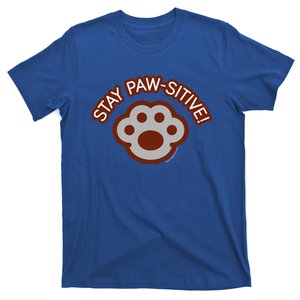 Funny Cat Stay Pawsitive Gift T-Shirt