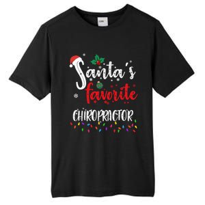 Funny Christmas SantaS Favorite Chiropractor Xmas Great Gift Tall Fusion ChromaSoft Performance T-Shirt