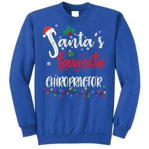 Funny Christmas SantaS Favorite Chiropractor Xmas Great Gift Sweatshirt