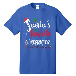 Funny Christmas SantaS Favorite Chiropractor Xmas Great Gift Tall T-Shirt