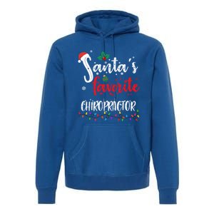 Funny Christmas SantaS Favorite Chiropractor Xmas Great Gift Premium Hoodie