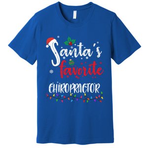 Funny Christmas SantaS Favorite Chiropractor Xmas Great Gift Premium T-Shirt