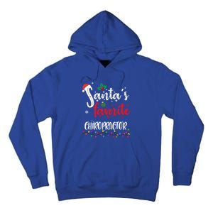 Funny Christmas SantaS Favorite Chiropractor Xmas Great Gift Tall Hoodie