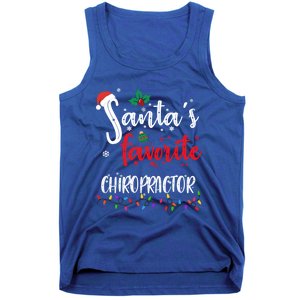 Funny Christmas SantaS Favorite Chiropractor Xmas Great Gift Tank Top