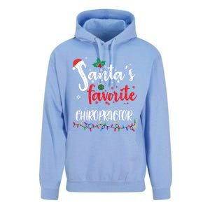 Funny Christmas SantaS Favorite Chiropractor Xmas Great Gift Unisex Surf Hoodie