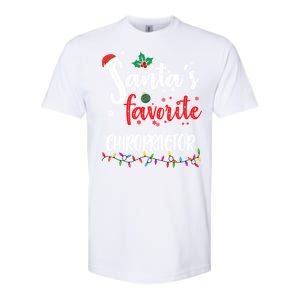 Funny Christmas SantaS Favorite Chiropractor Xmas Great Gift Softstyle CVC T-Shirt